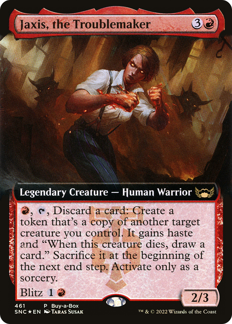 Jaxis, the Troublemaker (SNC-461) - Streets of New Capenna: (Extended Art) Foil - Premium MTG Single from Wizards of the Coast - Just $1.13! Shop now at Game Crave Tournament Store