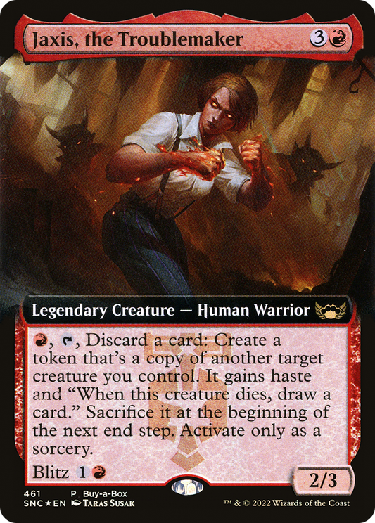 Jaxis, the Troublemaker (SNC-461) - Streets of New Capenna: (Extended Art) Foil - Premium MTG Single from Wizards of the Coast - Just $1.13! Shop now at Game Crave Tournament Store