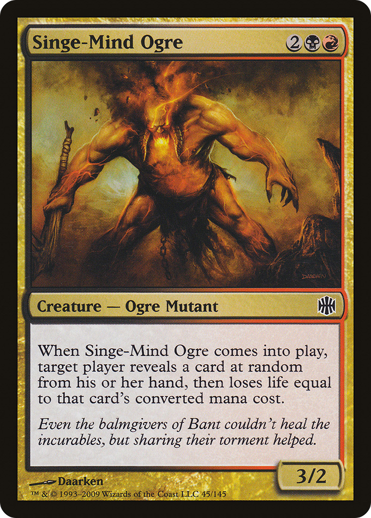Singe-Mind Ogre (ARB-045) - Alara Reborn - Premium MTG Single from Wizards of the Coast - Just $0.25! Shop now at Game Crave Tournament Store