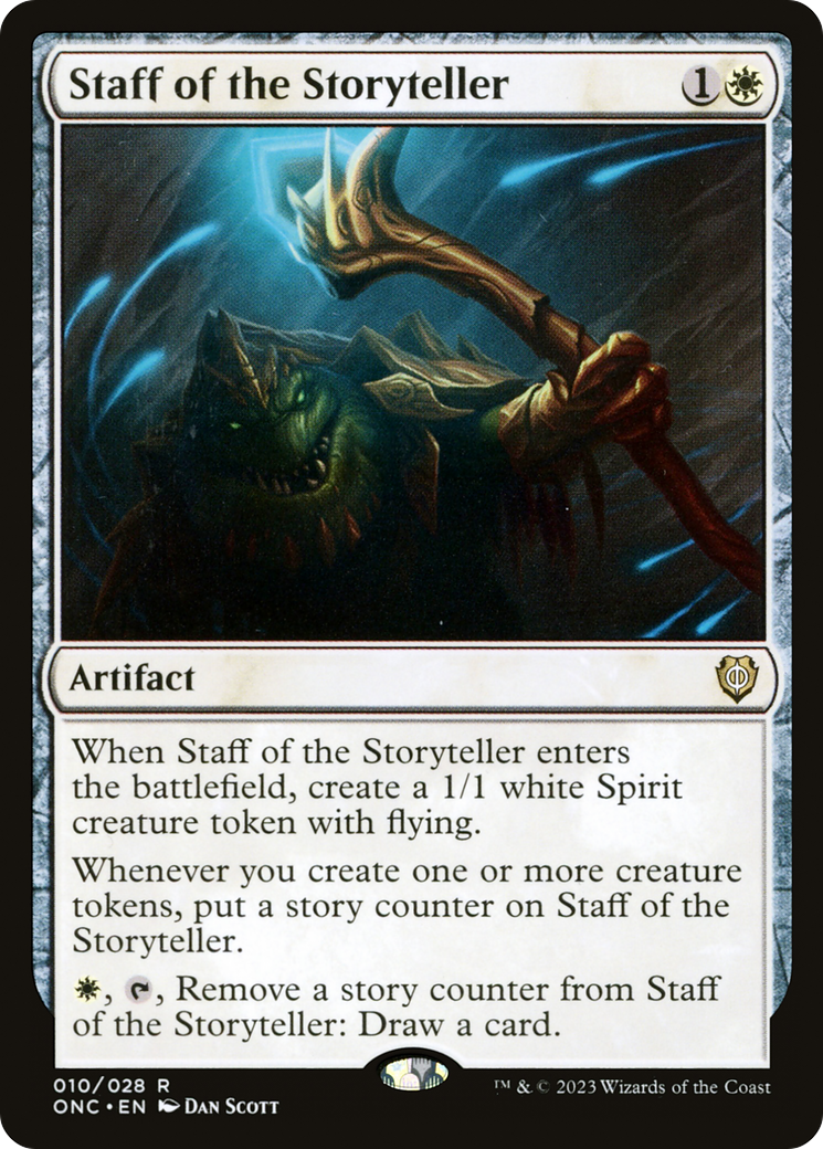 Staff of the Storyteller (ONC-010) - Phyrexia: All Will Be One Commander - Premium MTG Single from Wizards of the Coast - Just $1.27! Shop now at Game Crave Tournament Store