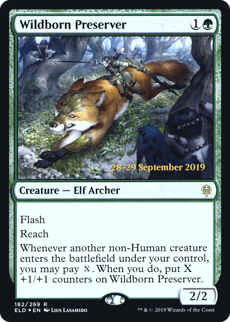 Wildborn Preserver (PELD-182S) - Throne of Eldraine Promos Foil - Premium MTG Single from Wizards of the Coast - Just $0.69! Shop now at Game Crave Tournament Store
