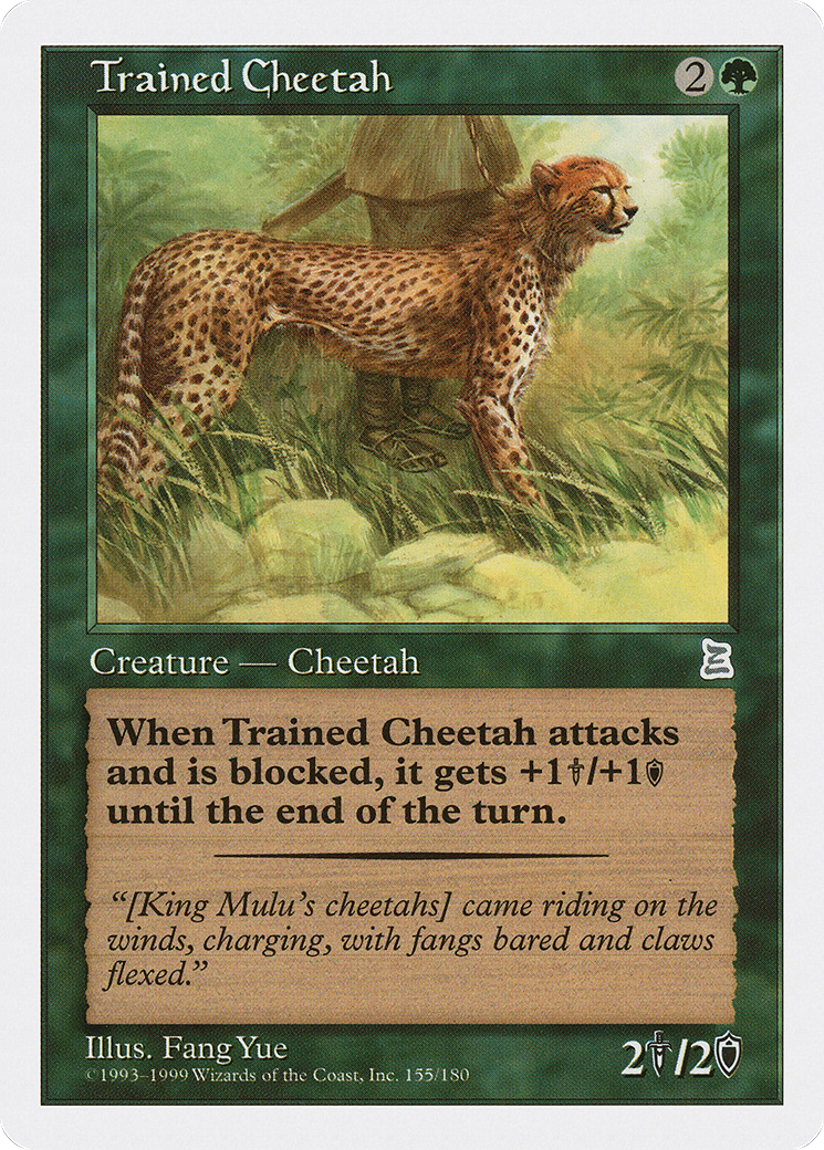Trained Cheetah (PTK-154) - Portal Three Kingdoms - Premium MTG Single from Wizards of the Coast - Just $10.31! Shop now at Game Crave Tournament Store
