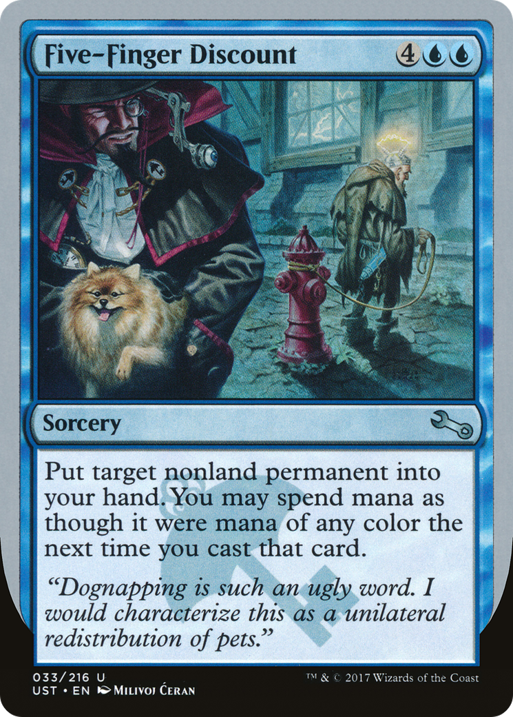 Five-Finger Discount (UST-033) - Unstable Foil - Premium MTG Single from Wizards of the Coast - Just $1.80! Shop now at Game Crave Tournament Store