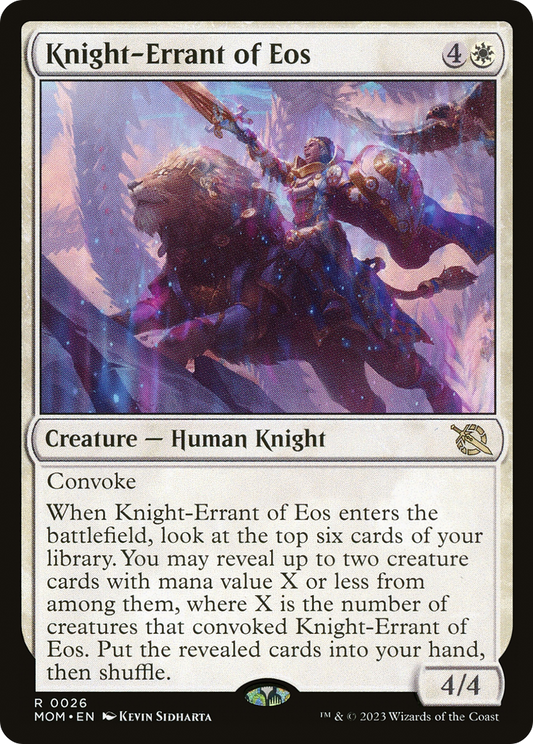 Knight-Errant of Eos (MOM-026) - March of the Machine - Premium MTG Single from Wizards of the Coast - Just $0.43! Shop now at Game Crave Tournament Store