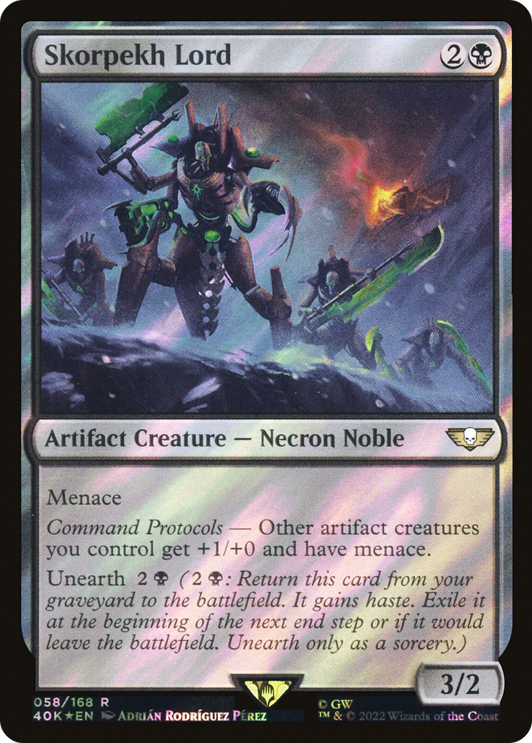 Skorpekh Lord (40K-58★) - Warhammer 40,000 Commander Foil - Premium MTG Single from Wizards of the Coast - Just $0.71! Shop now at Game Crave Tournament Store
