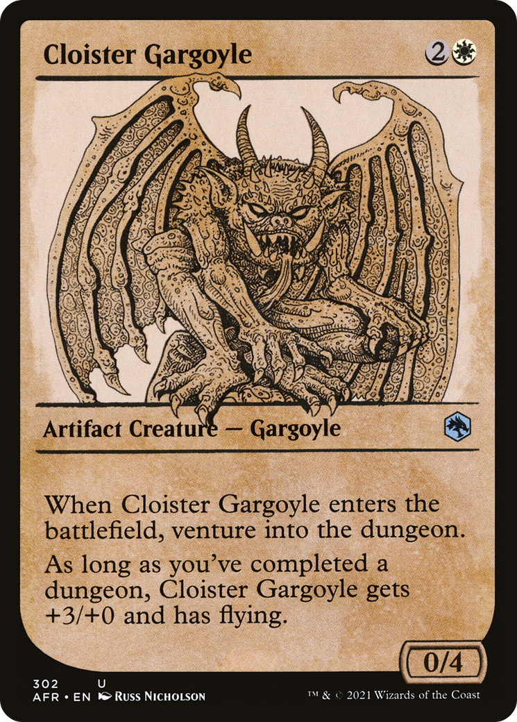 Cloister Gargoyle (AFR-302) - Adventures in the Forgotten Realms: (Showcase) - Premium MTG Single from Wizards of the Coast - Just $0.08! Shop now at Game Crave Tournament Store