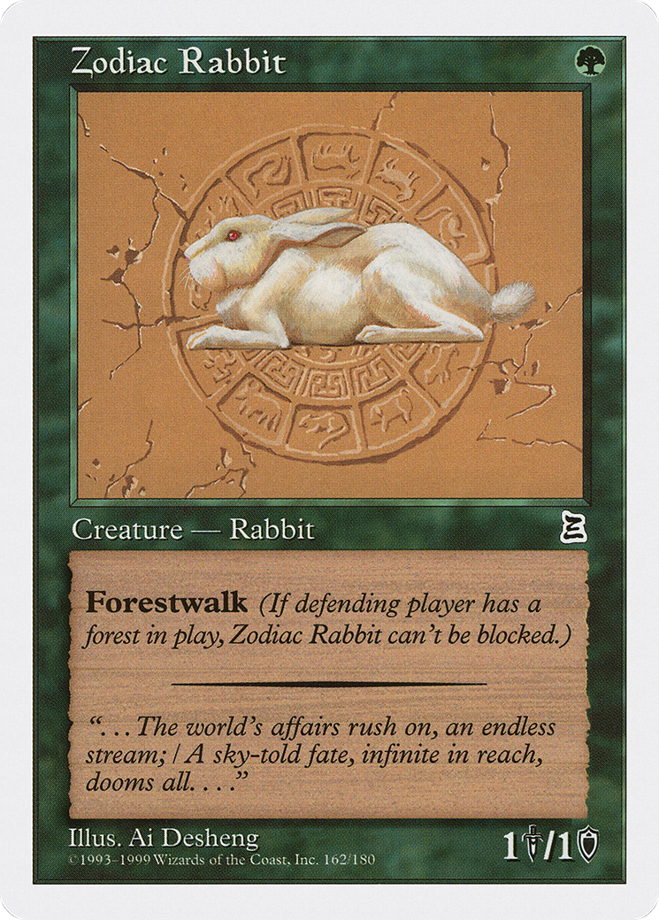 Zodiac Rabbit (PTK-162) - Portal Three Kingdoms - Premium MTG Single from Wizards of the Coast - Just $4.22! Shop now at Game Crave Tournament Store