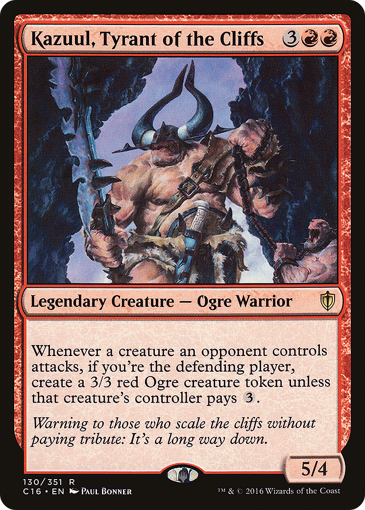 Kazuul, Tyrant of the Cliffs (C16-130) - Commander 2016 - Premium MTG Single from Wizards of the Coast - Just $0.08! Shop now at Game Crave Tournament Store