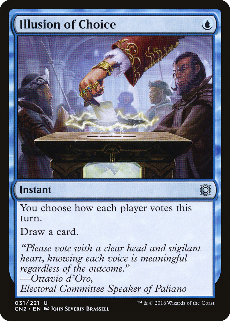 Illusion of Choice (CN2-031) - Conspiracy: Take the Crown - Premium MTG Single from Wizards of the Coast - Just $0.61! Shop now at Game Crave Tournament Store