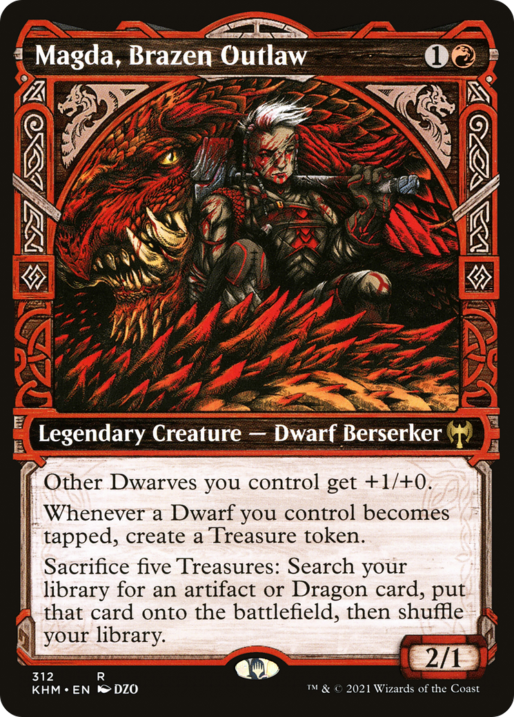 Magda, Brazen Outlaw (KHM-312) - Kaldheim: (Showcase) Foil - Premium MTG Single from Wizards of the Coast - Just $2! Shop now at Game Crave Tournament Store