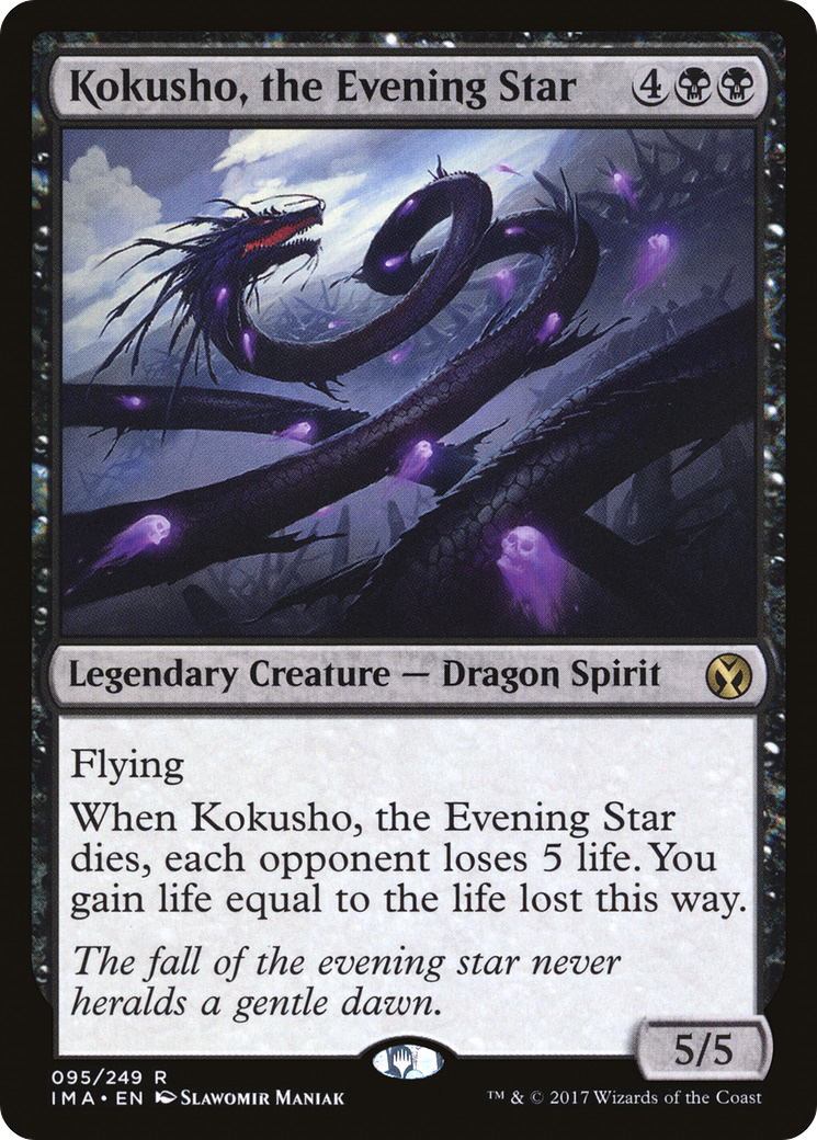 Kokusho, the Evening Star (IMA-095) - Iconic Masters Foil - Premium MTG Single from Wizards of the Coast - Just $30.06! Shop now at Game Crave Tournament Store