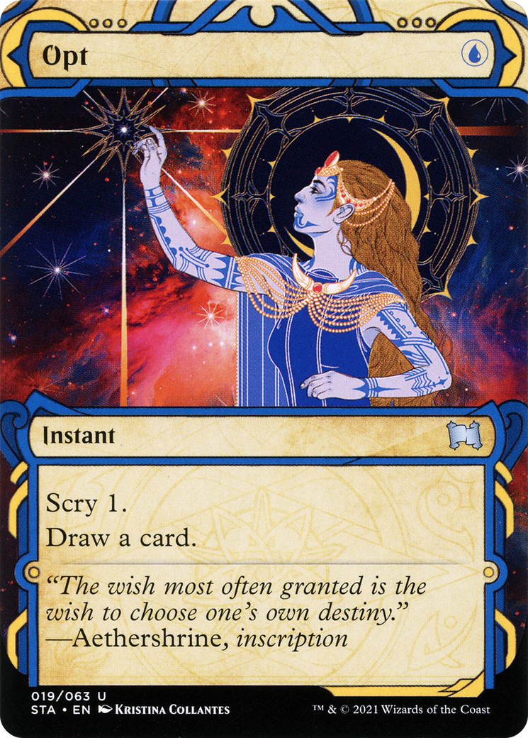 Opt (STA-019) - Strixhaven Mystical Archive: (Showcase) (Borderless) Foil - Premium MTG Single from Wizards of the Coast - Just $0.09! Shop now at Game Crave Tournament Store