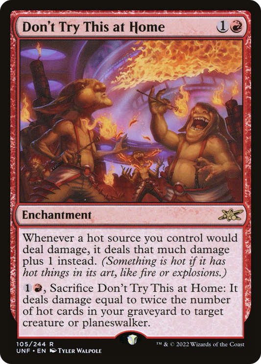 Don't Try This at Home (UNF-105) - Unfinity - Premium MTG Single from Wizards of the Coast - Just $0.08! Shop now at Game Crave Tournament Store