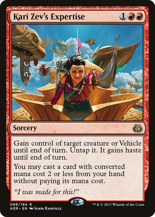 Kari Zev's Expertise (AER-088) - Aether Revolt - Premium MTG Single from Wizards of the Coast - Just $0.49! Shop now at Game Crave Tournament Store
