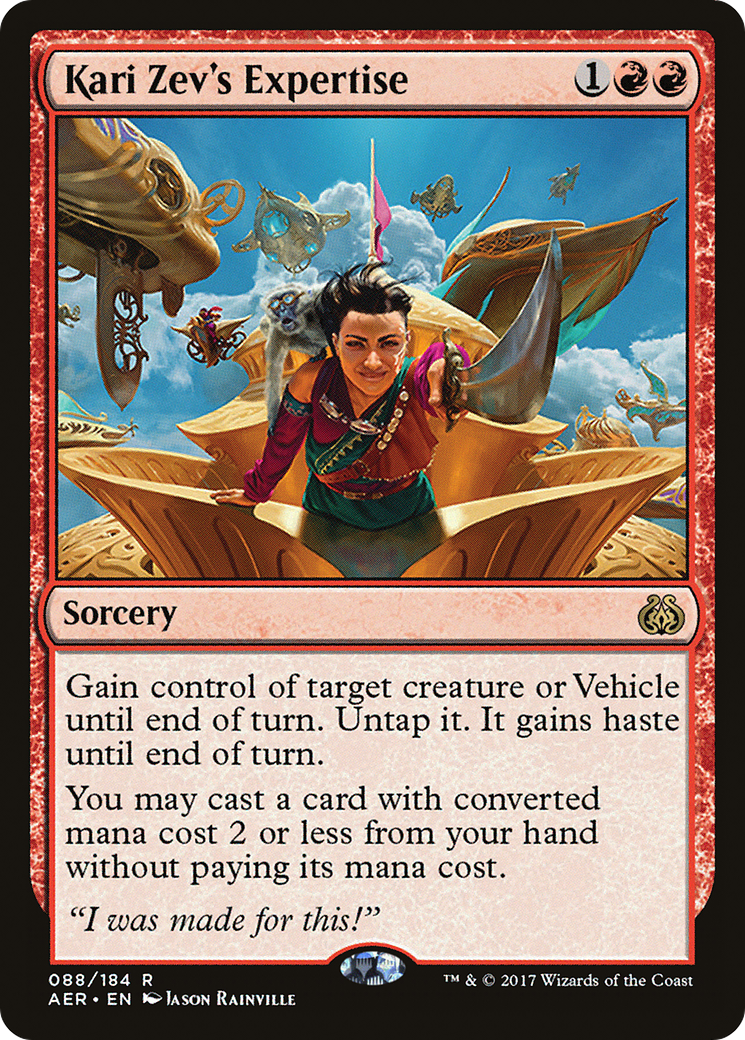 Kari Zev's Expertise (AER-088) - Aether Revolt Foil - Premium MTG Single from Wizards of the Coast - Just $1.92! Shop now at Game Crave Tournament Store