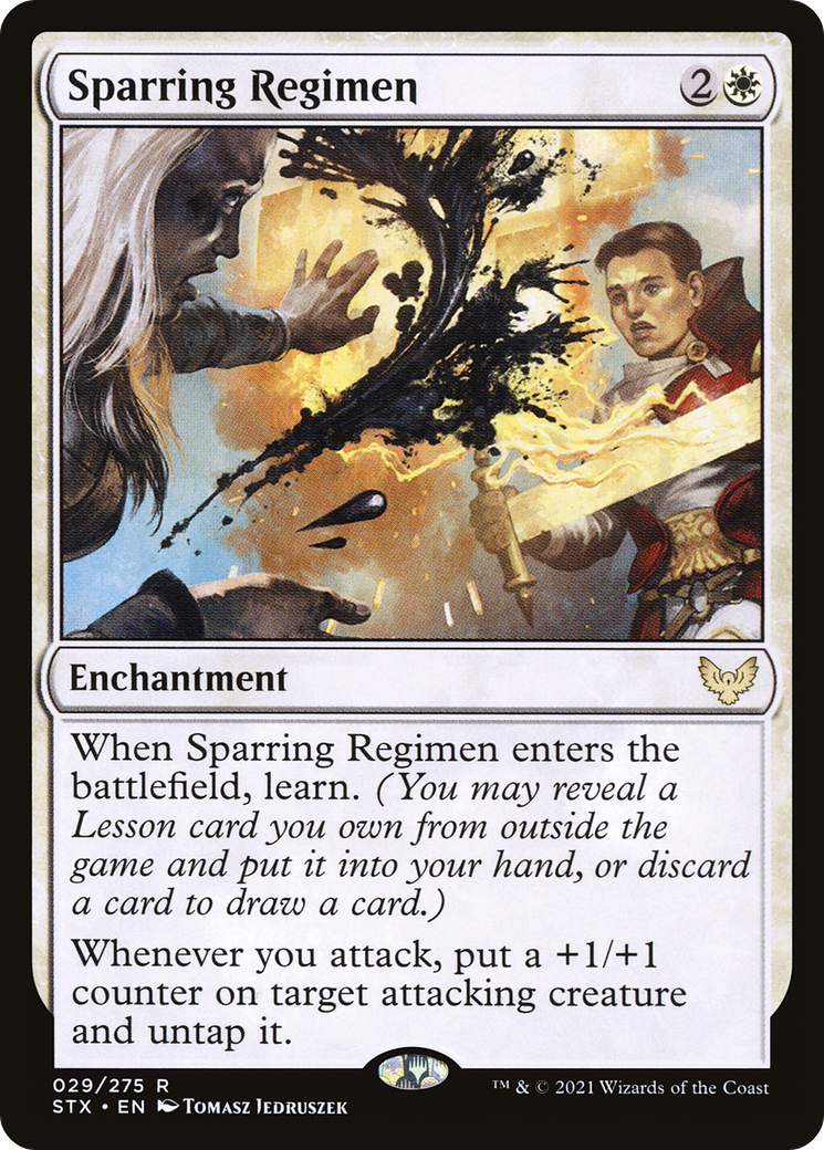 Sparring Regimen (STX-029) - Strixhaven: School of Mages - Premium MTG Single from Wizards of the Coast - Just $0.08! Shop now at Game Crave Tournament Store
