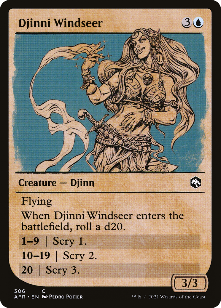 Djinni Windseer (AFR-306) - Adventures in the Forgotten Realms: (Showcase) - Premium MTG Single from Wizards of the Coast - Just $0.08! Shop now at Game Crave Tournament Store