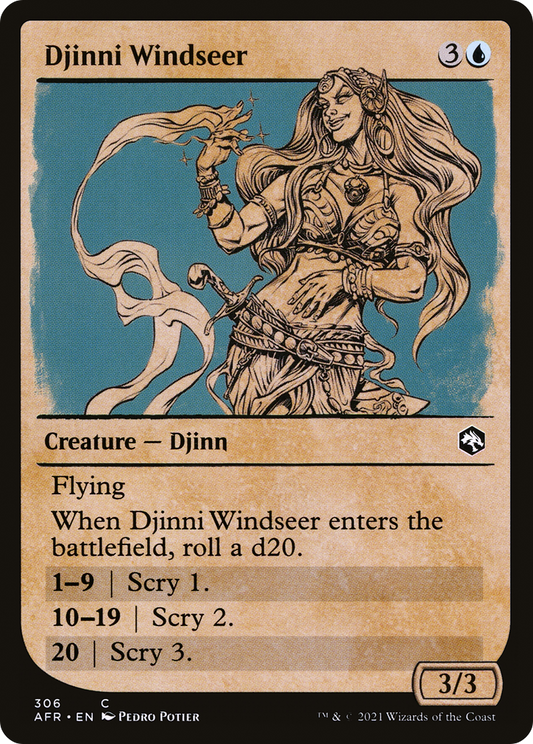 Djinni Windseer (AFR-306) - Adventures in the Forgotten Realms: (Showcase) - Premium MTG Single from Wizards of the Coast - Just $0.08! Shop now at Game Crave Tournament Store
