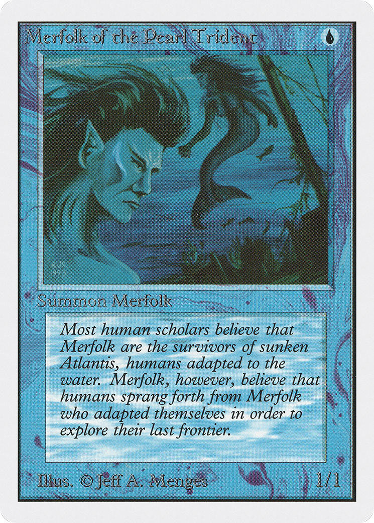 Merfolk of the Pearl Trident (2ED-067) - Unlimited Edition - Premium MTG Single from Wizards of the Coast - Just $0.10! Shop now at Game Crave Tournament Store