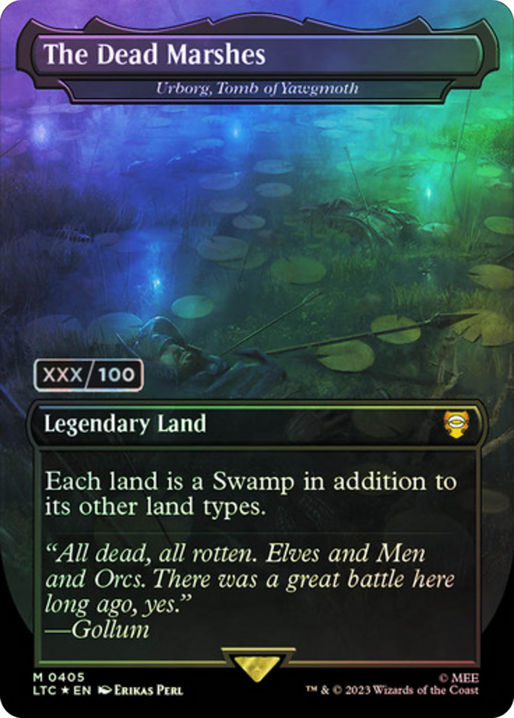 Urborg, Tomb of Yawgmoth (LTC-405Z) - Tales of Middle-earth Commander / The Dead Marshes (Borderless) Foil - Premium MTG Single from Wizards of the Coast - Just $59.99! Shop now at Game Crave Tournament Store