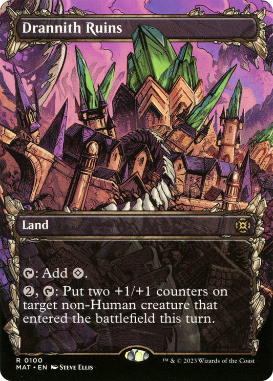 Drannith Ruins (MAT-100) - March of the Machine: The Aftermath: (Showcase) (Borderless) - Premium MTG Single from Wizards of the Coast - Just $0.16! Shop now at Game Crave Tournament Store