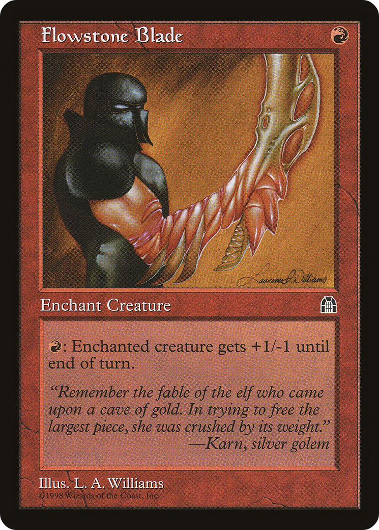 Flowstone Blade (STH-083) - Stronghold - Premium MTG Single from Wizards of the Coast - Just $0.08! Shop now at Game Crave Tournament Store
