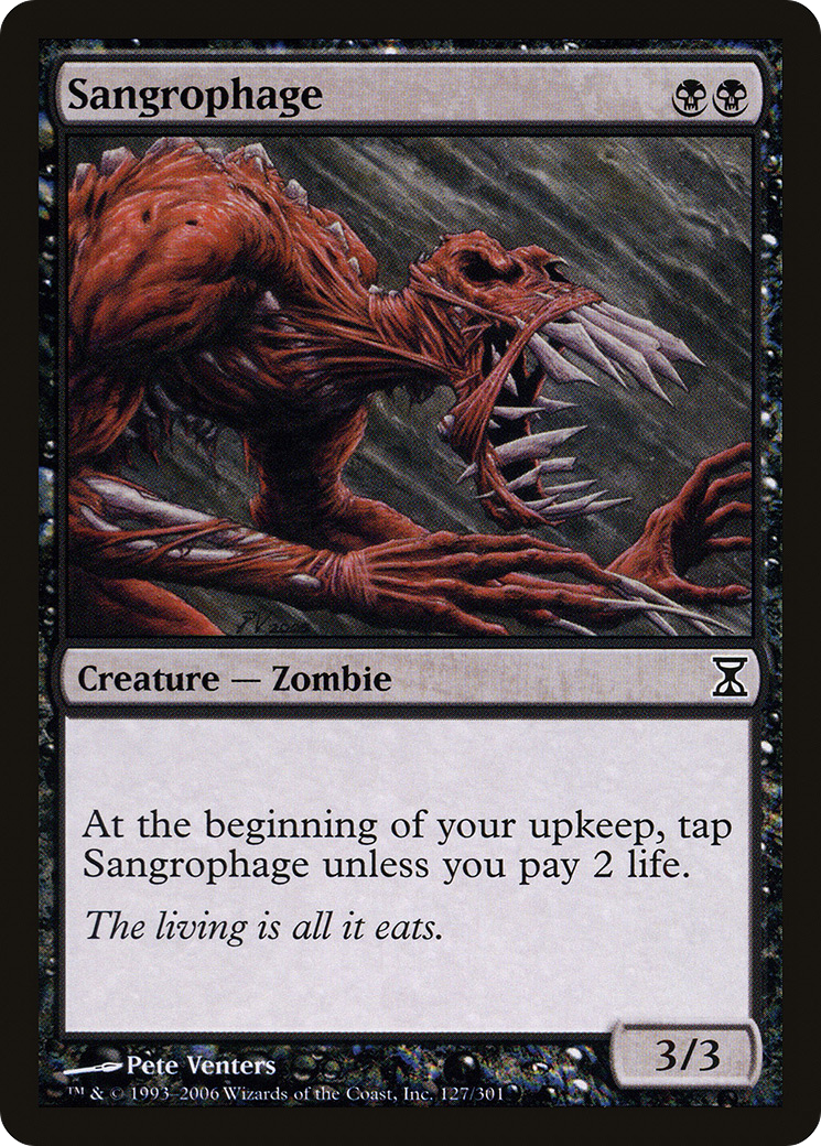 Sangrophage (TSP-127) - Time Spiral - Premium MTG Single from Wizards of the Coast - Just $0.25! Shop now at Game Crave Tournament Store