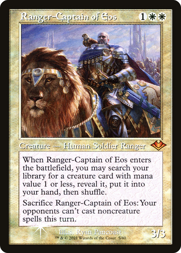 Ranger-Captain of Eos (H1R-005) - Modern Horizons 1 Timeshifts Etched Foil - Premium MTG Single from Wizards of the Coast - Just $57.49! Shop now at Game Crave Tournament Store