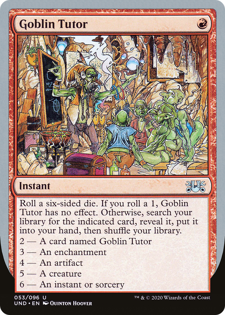 Goblin Tutor (UND-053) - Unsanctioned - Premium MTG Single from Wizards of the Coast - Just $0.26! Shop now at Game Crave Tournament Store