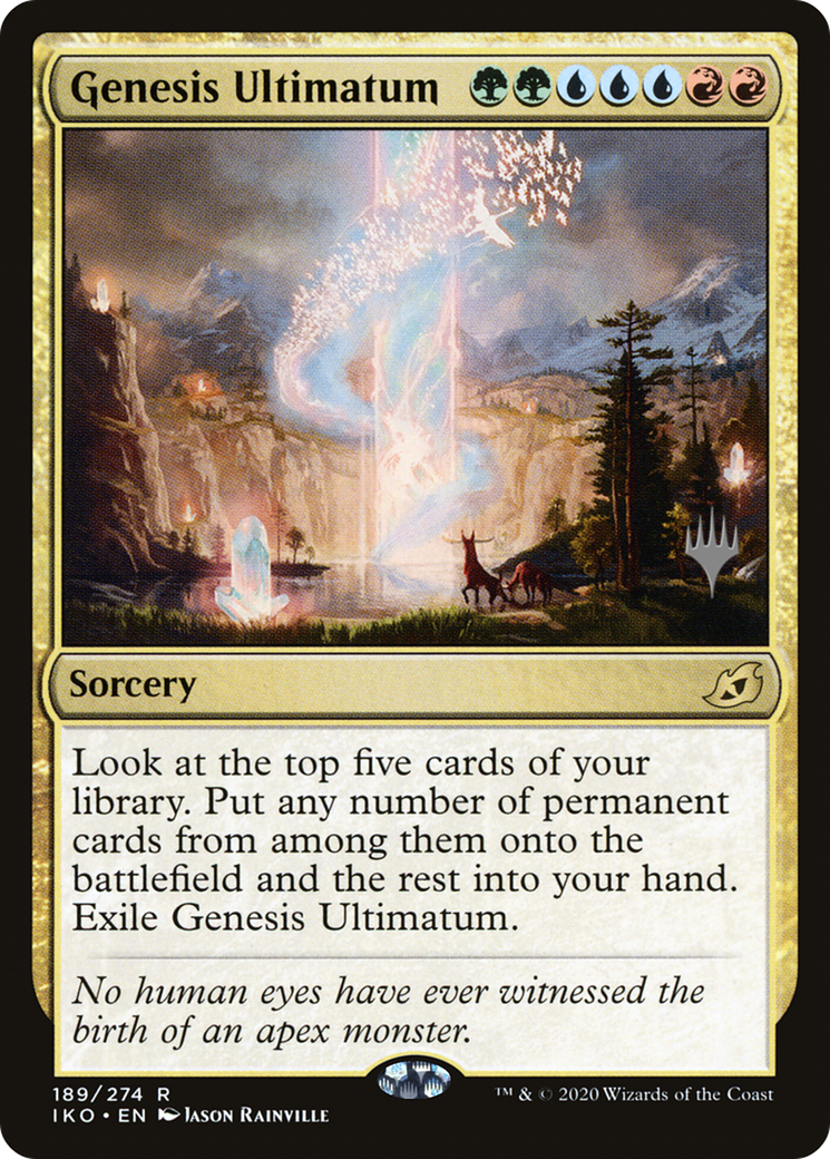 Genesis Ultimatum (PIKO-189P) - Ikoria: Lair of Behemoths Promos Foil - Premium MTG Single from Wizards of the Coast - Just $1.03! Shop now at Game Crave Tournament Store