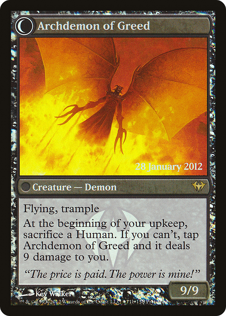 Ravenous Demon // Archdemon of Greed (PDKA-71★) - Dark Ascension Promos: (Double Faced Transform) Foil - Premium MTG Single from Wizards of the Coast - Just $0.08! Shop now at Game Crave Tournament Store