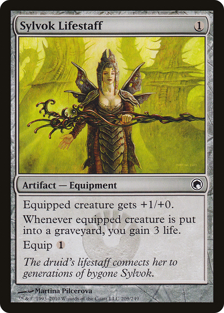 Sylvok Lifestaff (SOM-209) - Scars of Mirrodin - Premium MTG Single from Wizards of the Coast - Just $0.08! Shop now at Game Crave Tournament Store