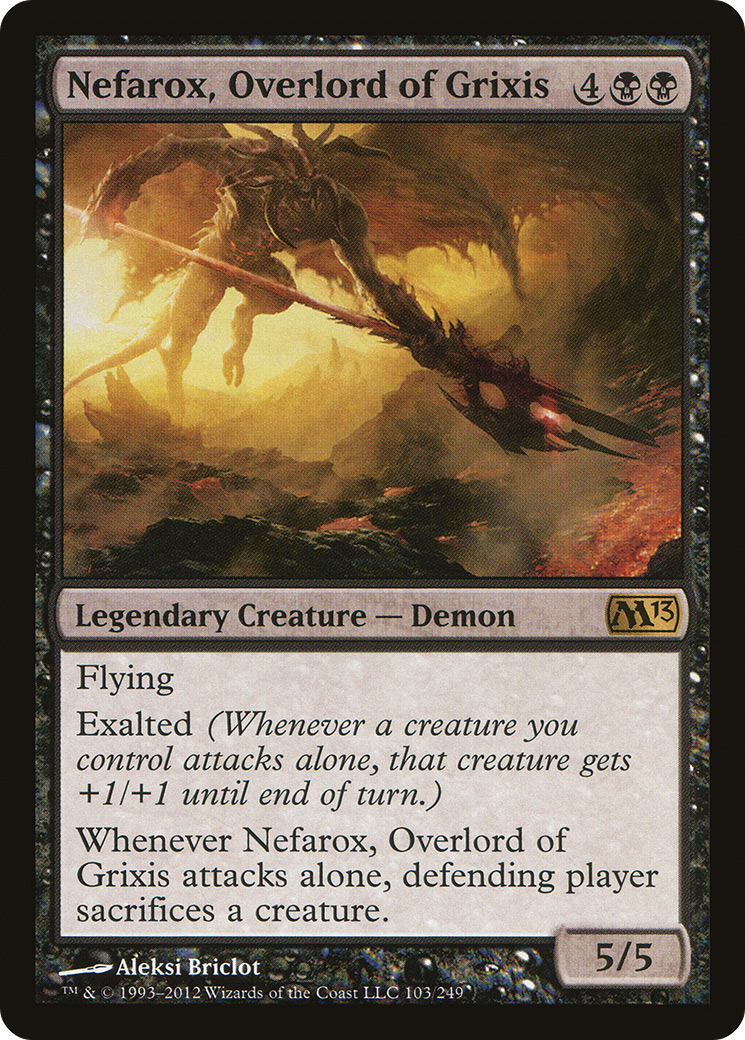 Nefarox, Overlord of Grixis (M13-103) - Magic 2013 Foil - Premium MTG Single from Wizards of the Coast - Just $0.13! Shop now at Game Crave Tournament Store