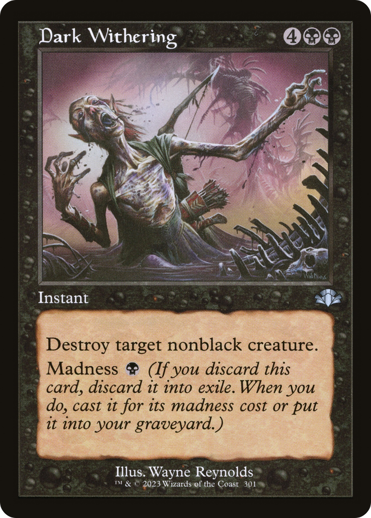 Dark Withering (DMR-301) - Dominaria Remastered - Premium MTG Single from Wizards of the Coast - Just $0.08! Shop now at Game Crave Tournament Store