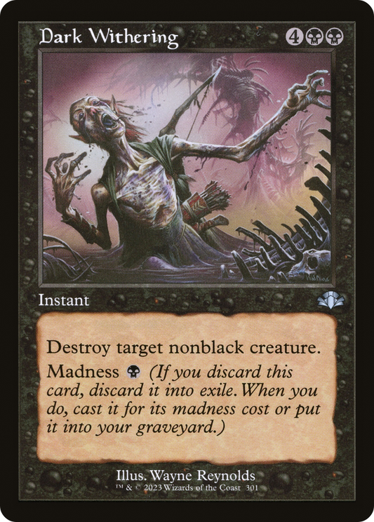 Dark Withering (DMR-301) - Dominaria Remastered - Premium MTG Single from Wizards of the Coast - Just $0.08! Shop now at Game Crave Tournament Store