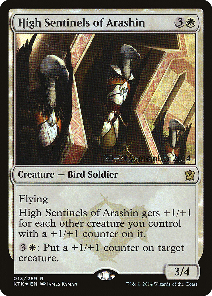 High Sentinels of Arashin (PKTK-13S) - Khans of Tarkir Promos Foil - Premium MTG Single from Wizards of the Coast - Just $0.13! Shop now at Game Crave Tournament Store