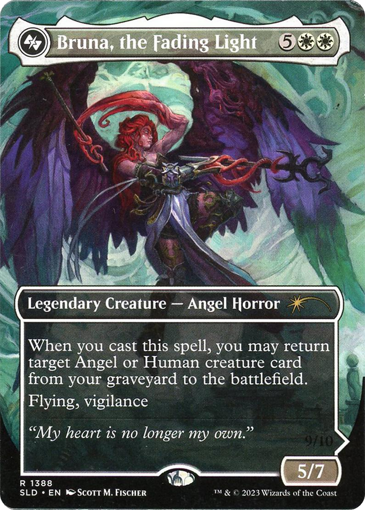 Bruna, the Fading Light (SLD-1388) - Secret Lair Drop (Borderless) - Premium MTG Single from Wizards of the Coast - Just $3.20! Shop now at Game Crave Tournament Store
