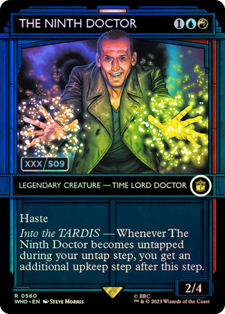 The Ninth Doctor (WHO-560Z) - Doctor Who: (Showcase) (Borderless) Foil - Premium MTG Single from Wizards of the Coast - Just $52.98! Shop now at Game Crave Tournament Store