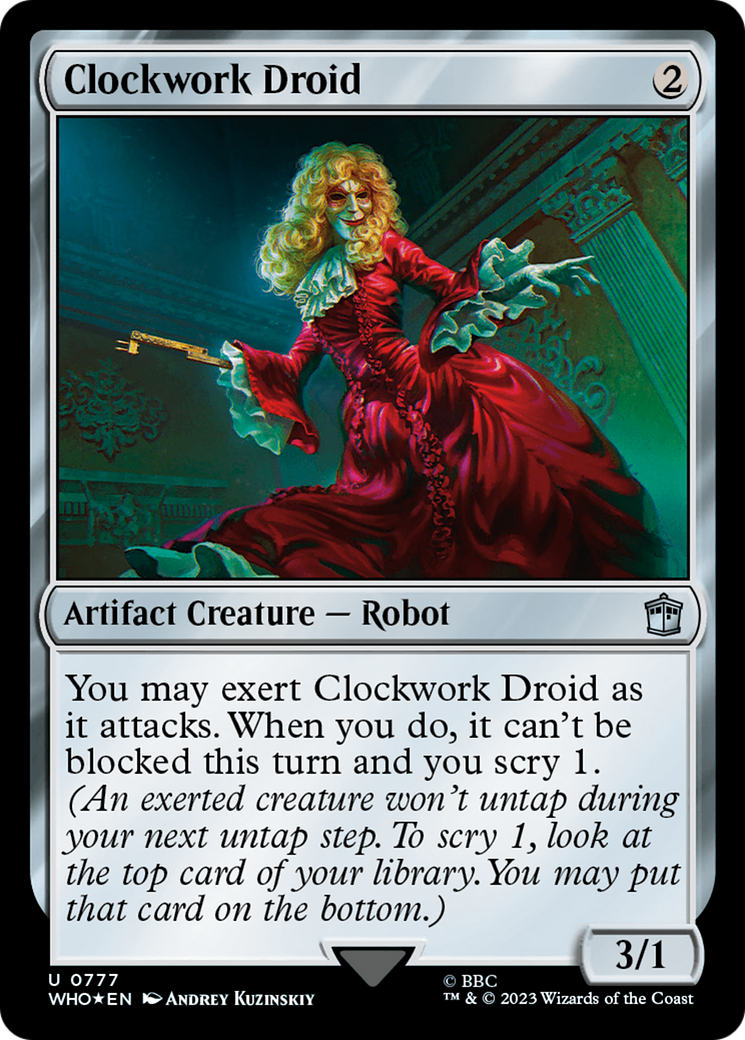 Clockwork Droid (WHO-777) - Doctor Who Foil - Premium MTG Single from Wizards of the Coast - Just $0.34! Shop now at Game Crave Tournament Store