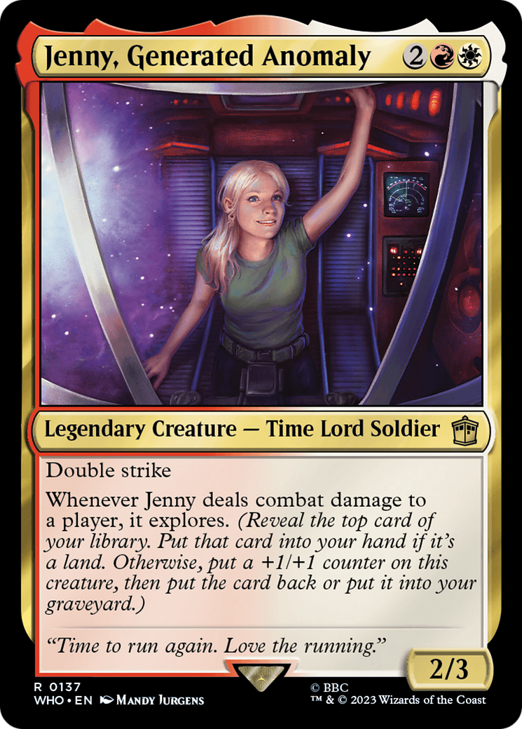 Jenny, Generated Anomaly (WHO-137) - Doctor Who Foil - Premium MTG Single from Wizards of the Coast - Just $0.25! Shop now at Game Crave Tournament Store