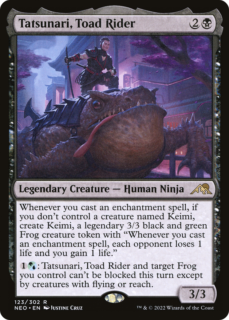 Tatsunari, Toad Rider (NEO-123) - Kamigawa: Neon Dynasty - Premium MTG Single from Wizards of the Coast - Just $0.08! Shop now at Game Crave Tournament Store