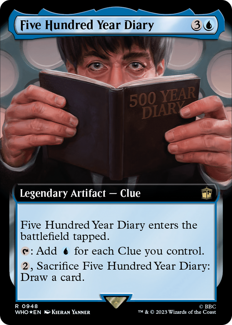 Five Hundred Year Diary (WHO-948) - Doctor Who: (Extended Art) Foil - Premium MTG Single from Wizards of the Coast - Just $1.03! Shop now at Game Crave Tournament Store
