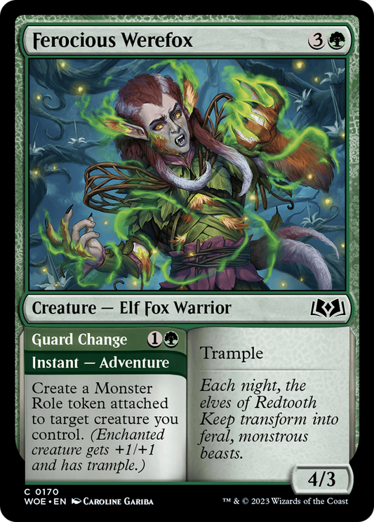 Ferocious Werefox // Guard Change (WOE-170) - Wilds of Eldraine - Premium MTG Single from Wizards of the Coast - Just $0.08! Shop now at Game Crave Tournament Store