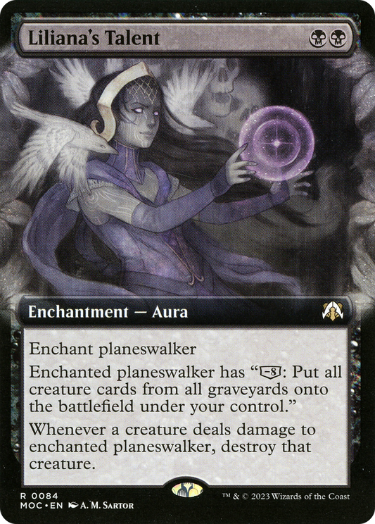 Liliana's Talent (MOC-084) - March of the Machine Commander: (Extended Art) - Premium MTG Single from Wizards of the Coast - Just $0.09! Shop now at Game Crave Tournament Store