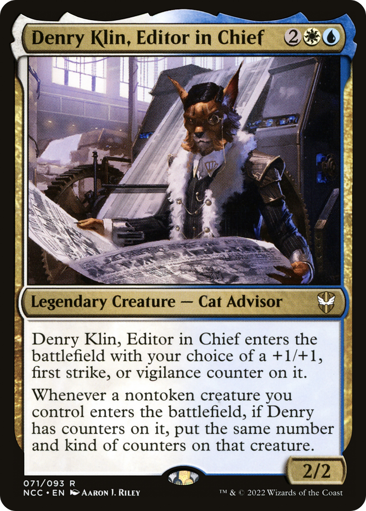 Denry Klin, Editor in Chief (NCC-071) - New Capenna Commander - Premium MTG Single from Wizards of the Coast - Just $0.19! Shop now at Game Crave Tournament Store