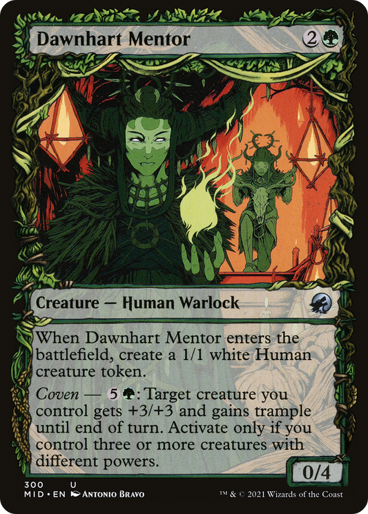 Dawnhart Mentor (MID-300) - Innistrad: Midnight Hunt: (Showcase) - Premium MTG Single from Wizards of the Coast - Just $0.08! Shop now at Game Crave Tournament Store