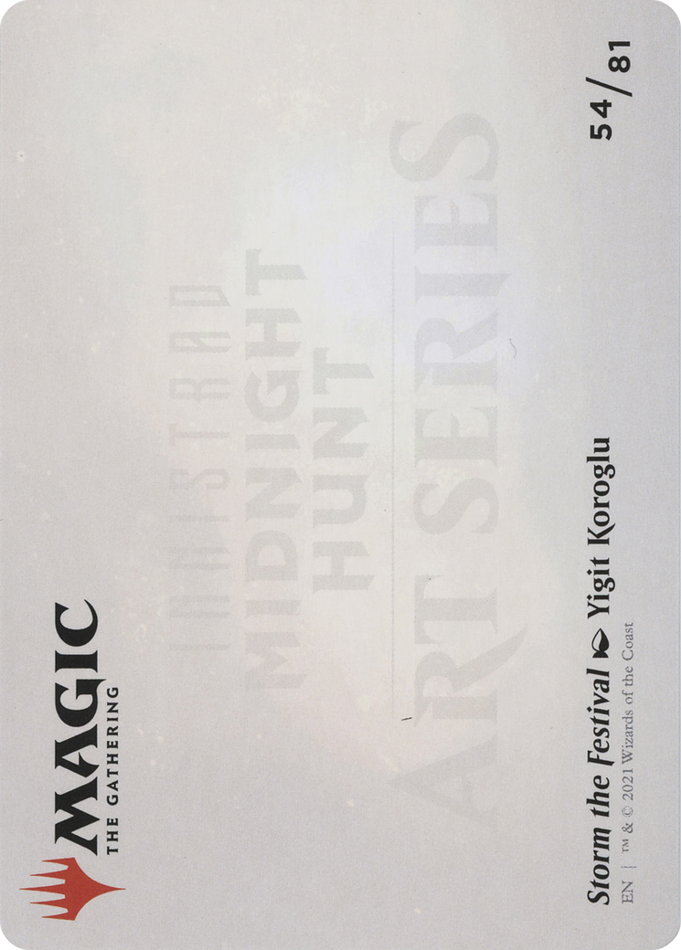 Storm the Festival // Storm the Festival (AMID-054) - Midnight Hunt Art Series (Borderless) Foil - Premium MTG Single from Wizards of the Coast - Just $0! Shop now at Game Crave Tournament Store