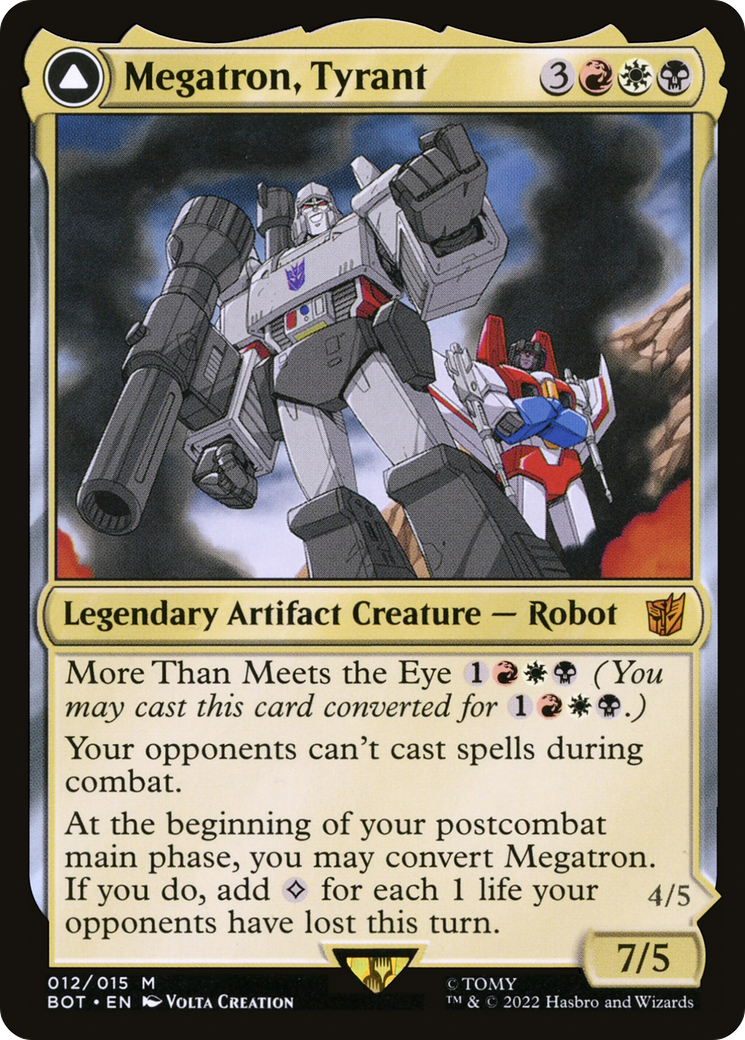 Megatron, Tyrant // Megatron, Destructive Force (BOT-012) - Transformers: (convertdfc) - Premium MTG Single from Wizards of the Coast - Just $0.96! Shop now at Game Crave Tournament Store