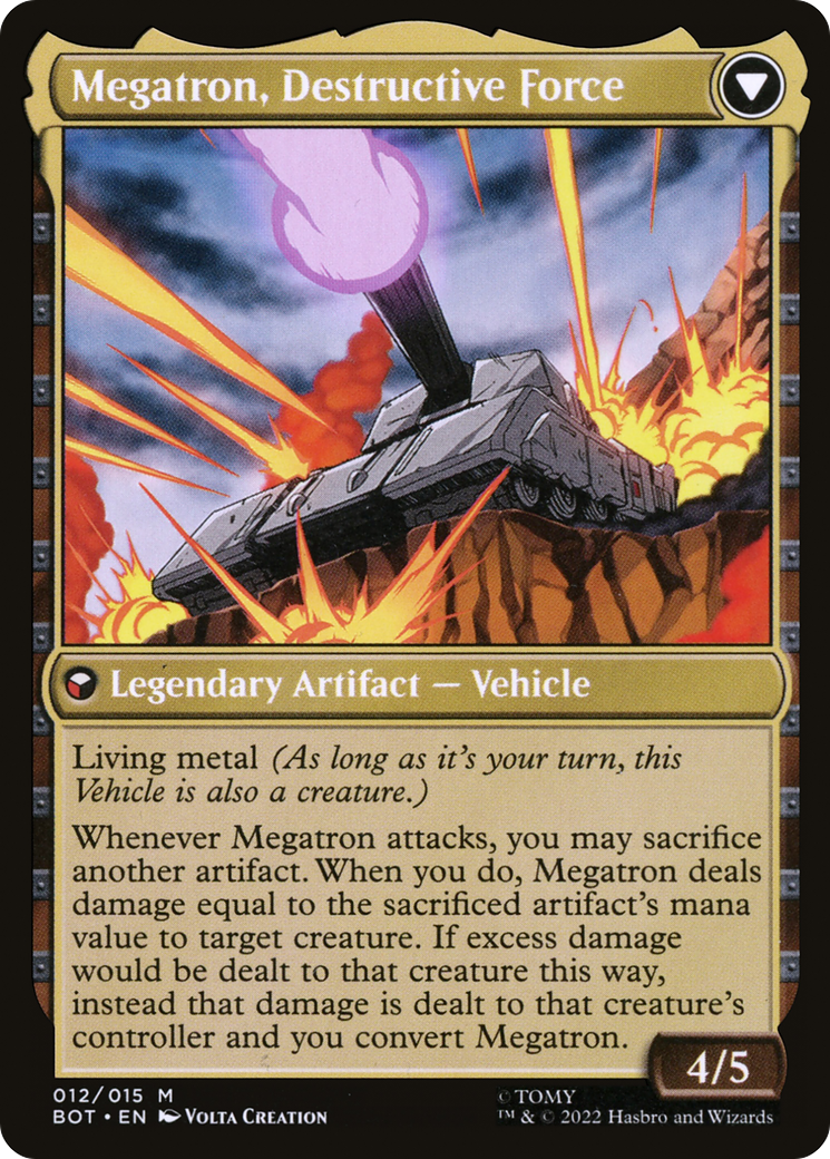 Megatron, Tyrant // Megatron, Destructive Force (BOT-012) - Transformers: (convertdfc) Foil - Premium MTG Single from Wizards of the Coast - Just $1.78! Shop now at Game Crave Tournament Store