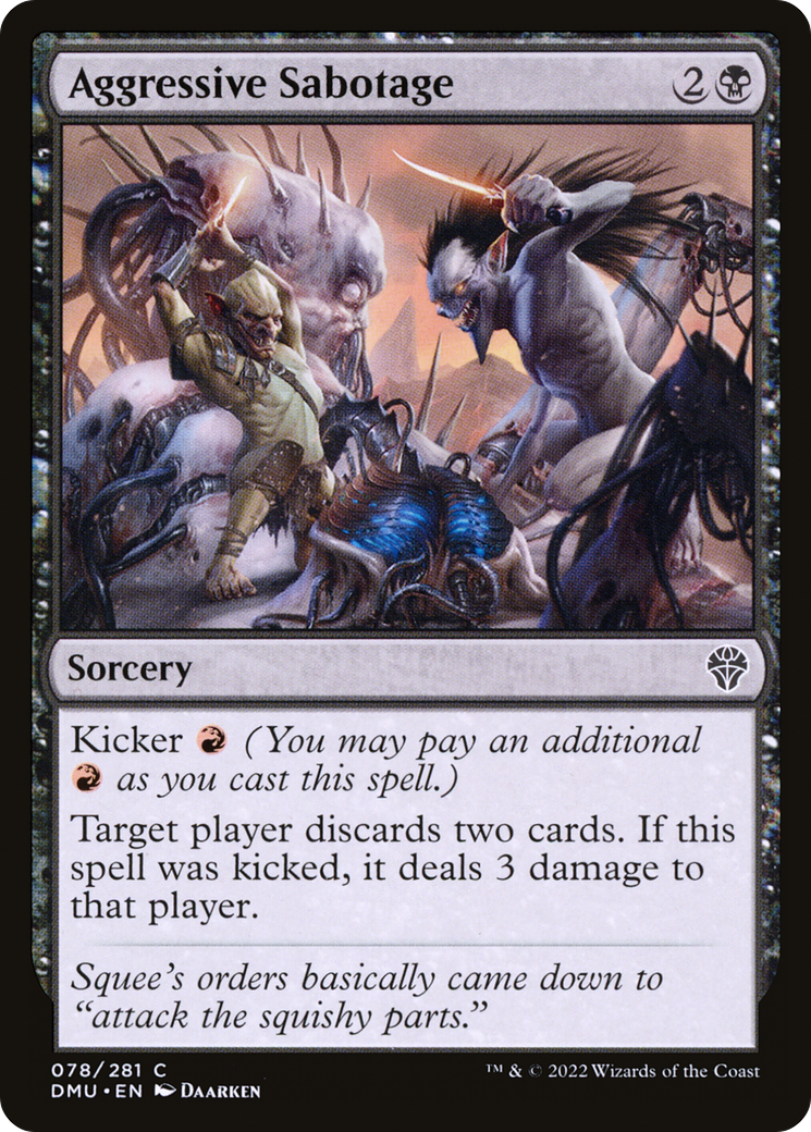 Aggressive Sabotage (DMU-078) - Dominaria United - Premium MTG Single from Wizards of the Coast - Just $0.25! Shop now at Game Crave Tournament Store